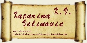 Katarina Velinović vizit kartica